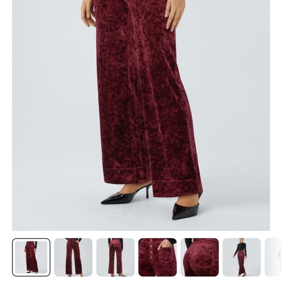 HALARA Velvet Maroon Trousers - Picture 2 of 4
